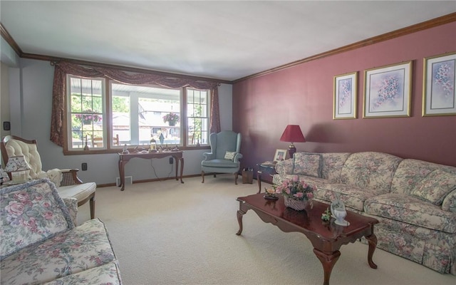 32 Dunham Dr, Hempfield Twp Wml, PA 15601 - living area with crown molding and carpet