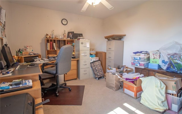 32 Dunham Dr, Hempfield Twp Wml, PA 15601 - office area with light colored carpet and ceiling fan