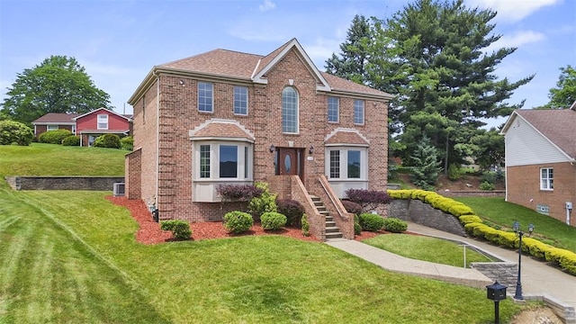 110 Northgate, West Mifflin, PA 15122 - view of front of property featuring brick siding and a front lawn