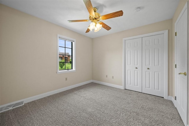 110 Northgate, West Mifflin, PA 15122 - unfurnished bedroom with carpet, a closet, and ceiling fan