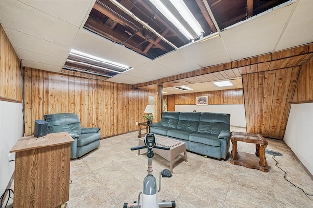 23 Corbett Ave, Hempfield Twp Wml, PA 15642 - workout room with wood walls
