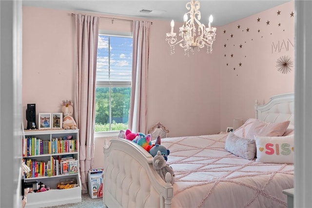 226 Stevens Ct, South Strabane, PA 15301 - bedroom featuring a chandelier