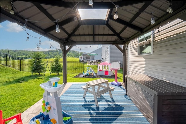 226 Stevens Ct, South Strabane, PA 15301 - wooden terrace featuring a gazebo