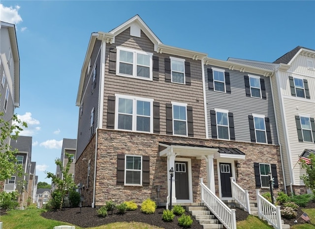 489 Nolan Cir, Cranberry Twp, PA 16066 - townhome / multi-family property with stone siding