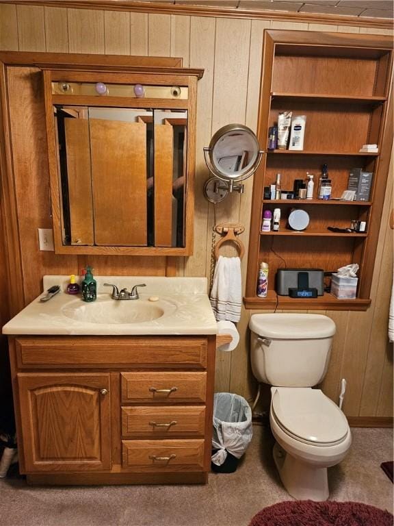 418 S Main St, Slippery Rock Boro, PA 16057 - half bath with vanity and wooden walls