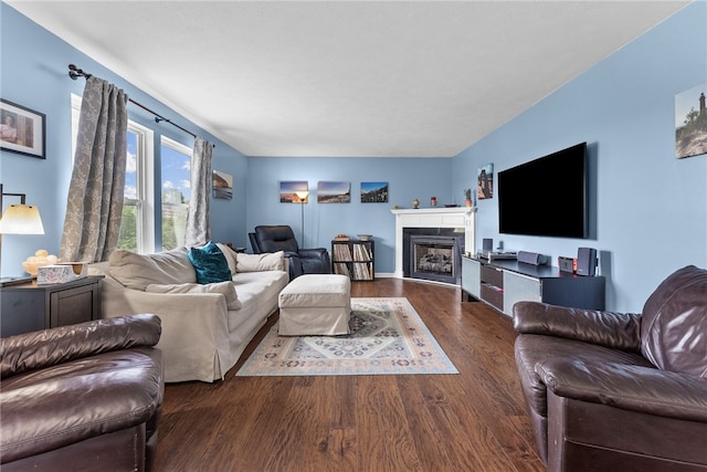 1020 Granite Dr, South Fayette, PA 15057 - living area featuring wood finished floors and a fireplace