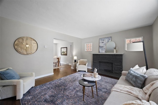 1822 Plainview Ave, Brookline, PA 15226 - living area with wood finished floors, healthy amount of natural light, and a fireplace