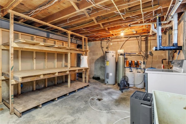 626 Solomon Temple Rd, Unity Twp, PA 15650 - unfinished basement featuring electric water heater and a water softener
