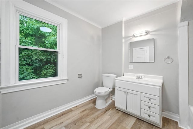 7504 Brighton Rd, Ben Avon, PA 15202 - full bath with vanity, wood finished floors, crown molding, a bathtub, and a shower
