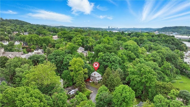 7504 Brighton Rd, Ben Avon, PA 15202 - aerial view of property and surrounding area featuring a forest