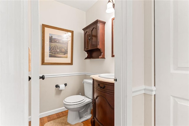 5 Robin Dr, South Strabane, PA 15301 - half bathroom with vanity and wood finished floors