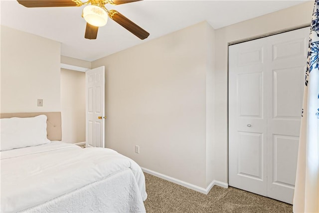 5 Robin Dr, South Strabane, PA 15301 - bedroom featuring light colored carpet, a closet, and ceiling fan