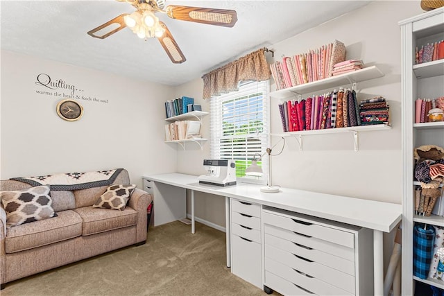 5 Robin Dr, South Strabane, PA 15301 - office featuring light carpet and a ceiling fan