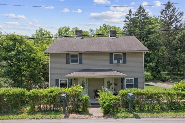 1153 Robinson Hwy, Robinson Twp Wsh, PA 15057 - view of front facade featuring covered porch and a chimney