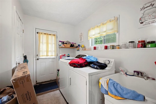 1153 Robinson Hwy, Robinson Twp Wsh, PA 15057 - washroom featuring washing machine and dryer and a textured ceiling