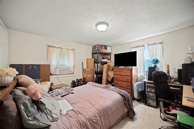 1153 Robinson Hwy, Robinson Twp Wsh, PA 15057 - bedroom with a desk, light carpet, a textured ceiling, and cooling unit
