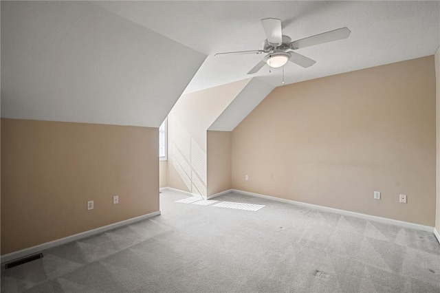 101 Creekside Dr, Buffalo Twp, PA 16055 - bonus room featuring a ceiling fan, carpet flooring, and lofted ceiling