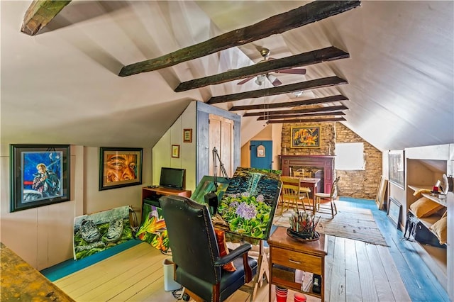 117 Havers Hill Rd, Jefferson/Mather, PA 15344 - playroom with hardwood / wood-style flooring and ceiling fan