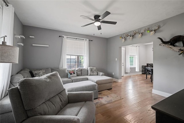 943 State Route 66, Gilpin Twp, PA 15690 - living area with ceiling fan and light wood-type flooring