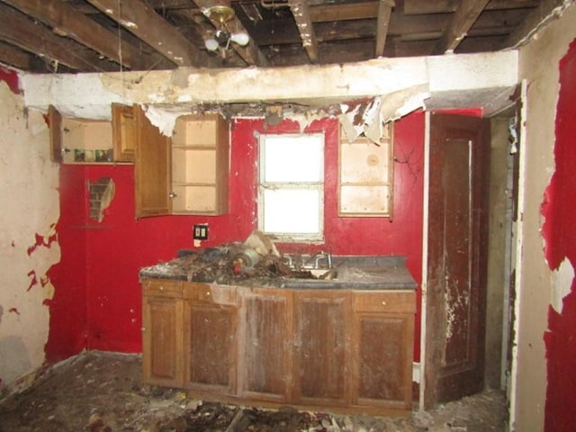 9431 Glendale Rd, Penn Hills, PA 15235 - kitchen with brown cabinetry