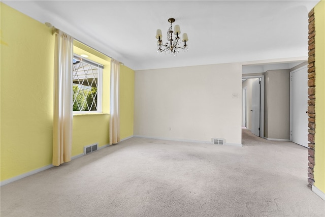 1228 Pinewood Dr, Mt Lebanon, PA 15243 - unfurnished room with carpet flooring and a chandelier
