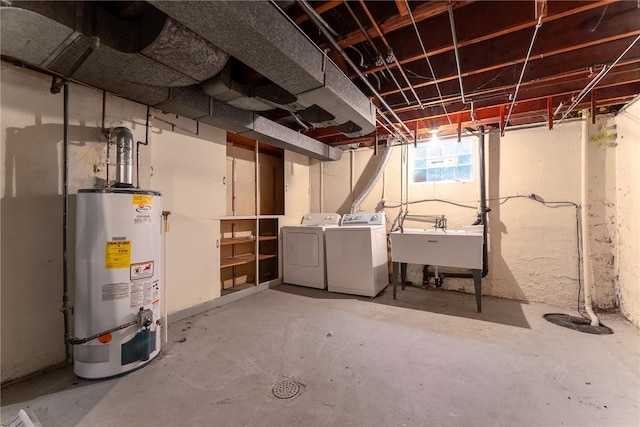 1228 Pinewood Dr, Mt Lebanon, PA 15243 - below grade area featuring water heater and separate washer and dryer