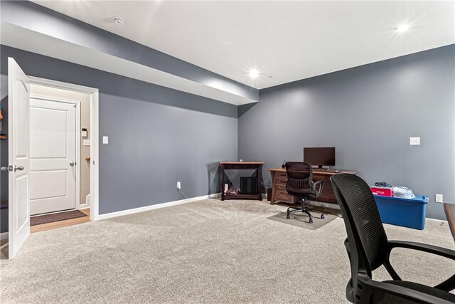 136 Sweetwater Dr, Moon/Crescent Twp, PA 15108 - carpeted office featuring baseboards and recessed lighting