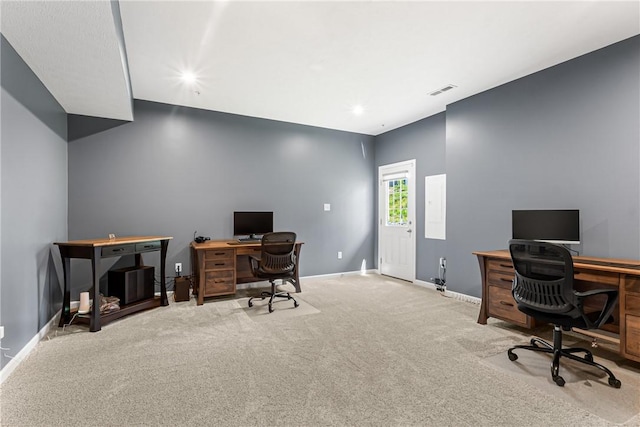 136 Sweetwater Dr, Moon/Crescent Twp, PA 15108 - carpeted office space featuring baseboards and recessed lighting