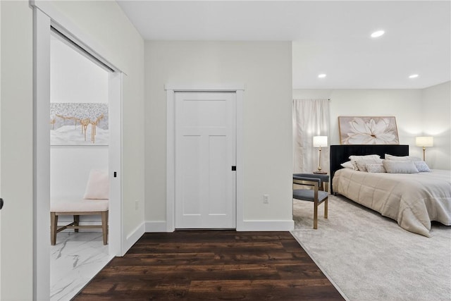 521 Creek Rd, Smith, PA 15019 - bedroom with recessed lighting and dark wood-type flooring