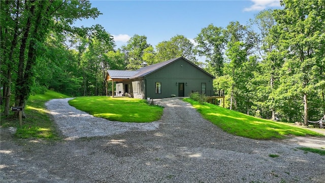 521 Creek Rd, Smith, PA 15019 - view of front of home featuring a front lawn and a metal roof