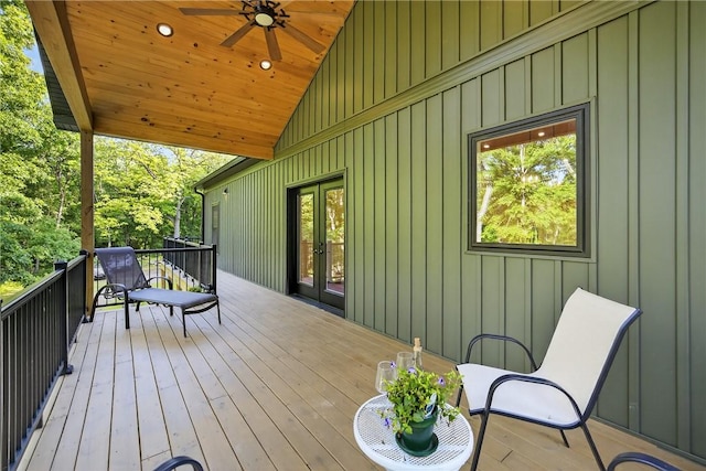 521 Creek Rd, Smith, PA 15019 - wooden terrace featuring french doors and ceiling fan