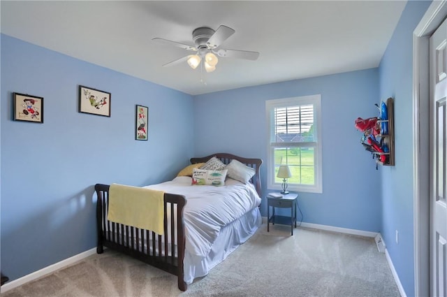 490 Tara Ct, Clinton Twp, PA 16056 - carpeted bedroom featuring baseboards and a ceiling fan