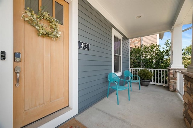 403 Cayuga Cir, Marshall, PA 16046 - property entrance featuring covered porch