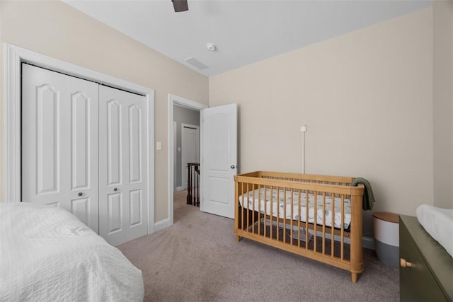 403 Cayuga Cir, Marshall, PA 16046 - carpeted bedroom featuring a closet and a ceiling fan