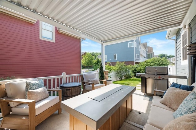 403 Cayuga Cir, Marshall, PA 16046 - view of patio featuring an outdoor hangout area and grilling area