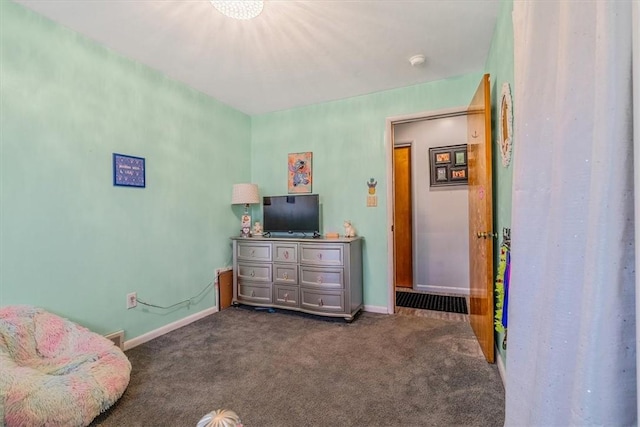360 Jo Ann Dr, Monessen, PA 15062 - living area with dark carpet and baseboards