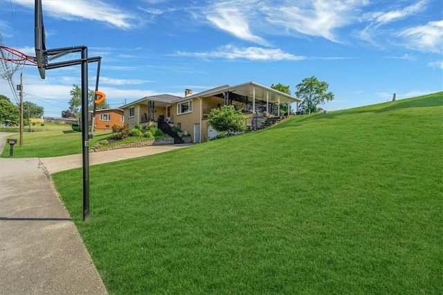 360 Jo Ann Dr, Monessen, PA 15062 - view of grassy yard with concrete driveway
