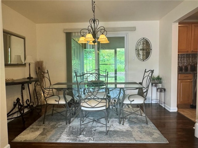 5301 Ranchview Dr, Baldwin Boro, PA 15236 - dining room featuring a chandelier and wood finished floors