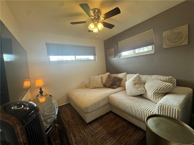 5301 Ranchview Dr, Baldwin Boro, PA 15236 - living room featuring a ceiling fan