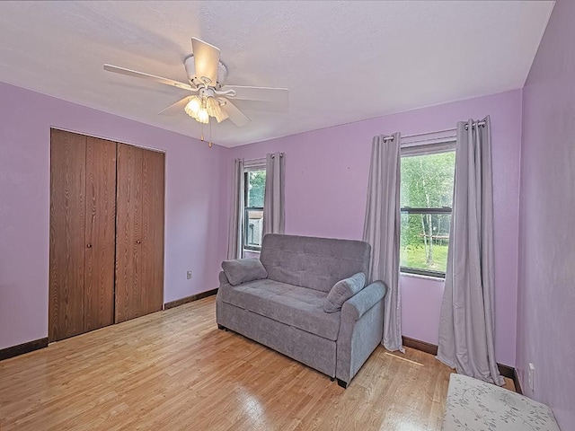 165 Monks Rd, Clinton Twp, PA 16056 - sitting room with light wood-style flooring and ceiling fan