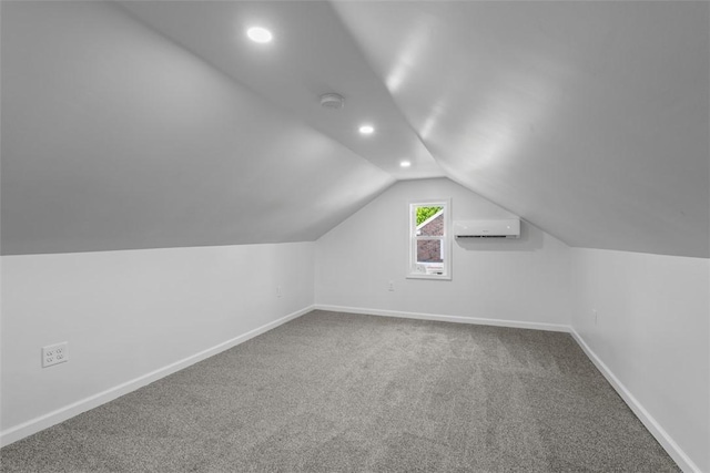 4736 Doyle Rd, Whitehall, PA 15227 - bonus room with a wall mounted AC, recessed lighting, carpet flooring, and vaulted ceiling