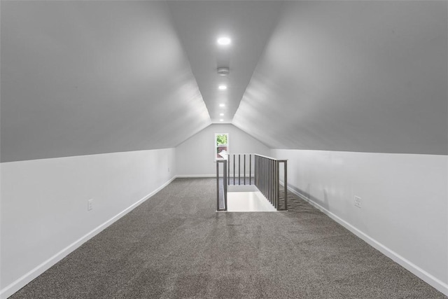 4736 Doyle Rd, Whitehall, PA 15227 - additional living space with lofted ceiling, carpet flooring, and recessed lighting