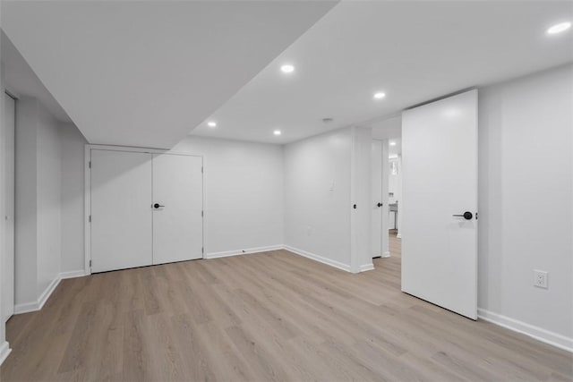 4736 Doyle Rd, Whitehall, PA 15227 - below grade area with light wood finished floors and recessed lighting