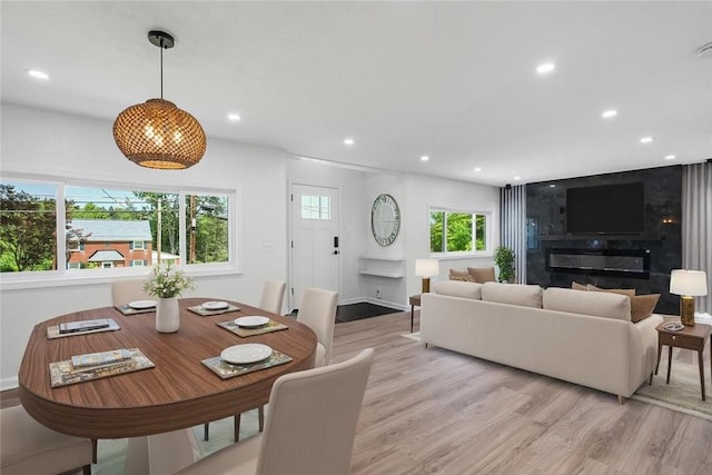 4736 Doyle Rd, Whitehall, PA 15227 - dining space featuring light wood-style flooring and recessed lighting
