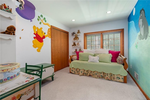 337 Fox Chapel Rd, Fox Chapel, PA 15238 - carpeted bedroom featuring a closet and recessed lighting