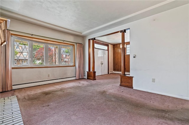 1518 Carlisle St, Natrona Hts/Harrison Twp, PA 15065 - spare room with a baseboard heating unit and carpet floors