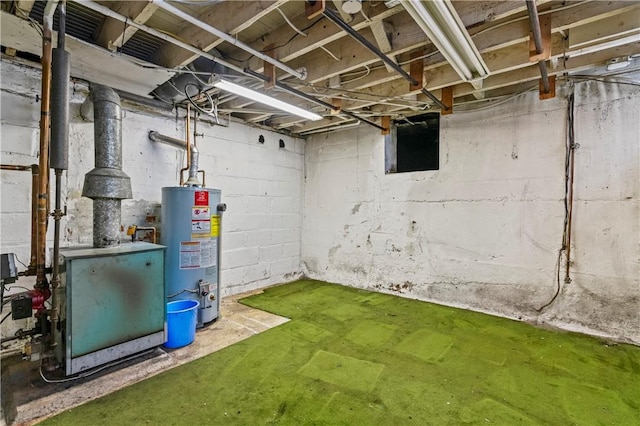 1518 Carlisle St, Natrona Hts/Harrison Twp, PA 15065 - unfinished below grade area with water heater
