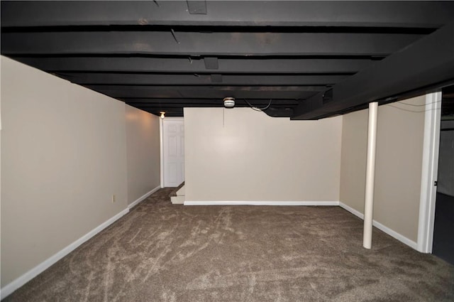 312 Delmont Ave, Coolbaugh Twp, PA 15012 - finished basement featuring carpet floors and baseboards