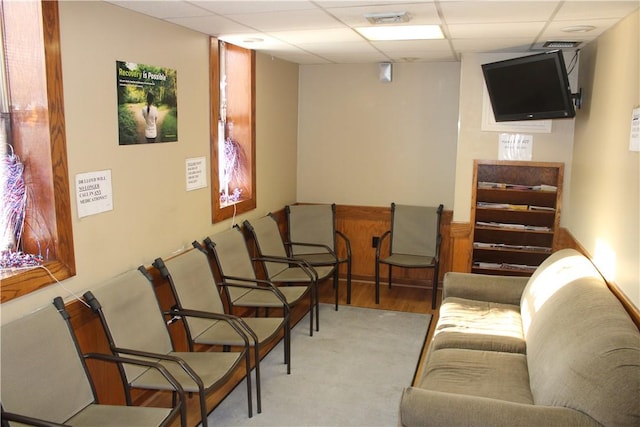117 S Mckean St, City Of But Ne, PA 16001 - living area featuring a drop ceiling and wood finished floors