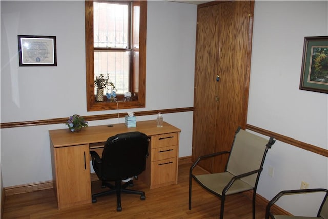 117 S Mckean St, City Of But Ne, PA 16001 - office area featuring light wood-style floors and baseboards